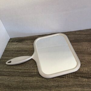 Vtg Handheld Mirror with Grey Handle